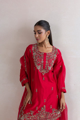 Sindoor Sharara Set Red