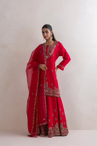 Sindoor Sharara Set Red