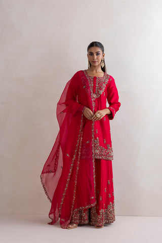 Sindoor Sharara Set Red