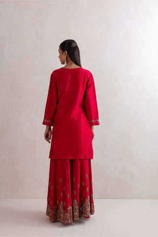 Sindoor Sharara Set Red