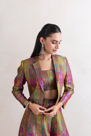 Lucia Brocade Jacket set