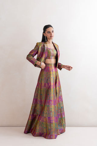 Lucia Brocade Jacket set