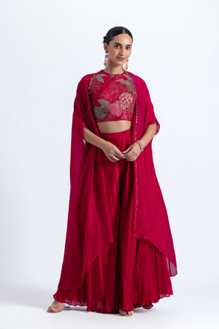 Gulzar Cape & Sharara Set