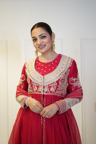 Supriya In Our Zarah Anarkali Set